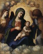 CASTIGLIONE, Giovanni Benedetto Embrace the glory of the Son and Our Lady of Angels oil painting reproduction